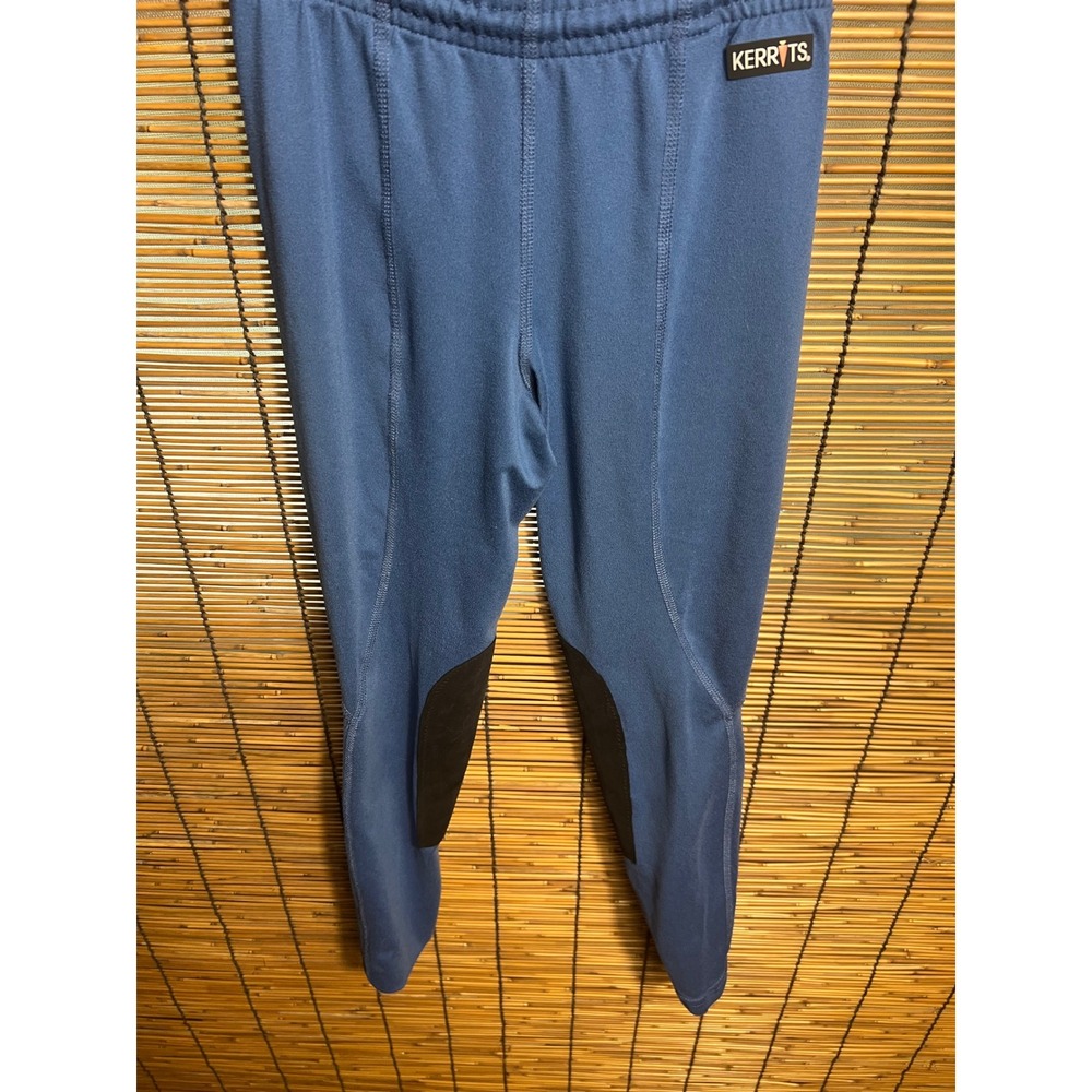 Kerrits Blue Equestrian Riding Tights Knee Patch Leggings Youth Medium USA